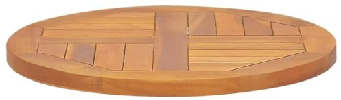 Generisch Tischplatte Massivholz Teak Rund 2,5 cm 50 cm,jiangboyue-316154