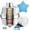 Cobbe 34 Stufen Duschfilter mit Vitamin C für Hartes Wasser, Kalkfilter Dusche mit 2 Filterpatrone zur Entfernung von Chlor und Schwermetallen, Shower Filter Chrom