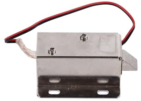 EALRIDV Serratura Elettrica, Installazione 4 Direzioni Rapida Serratura Elettromagnetica, Impermeabile con Forza 1.5-3.6N e Corsa del Catenaccio 10cm per Armadietti e Cassetti (12V)