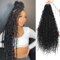 XIIMENALU Boho Faux Locs Crochet Hair 8 Packs Goddess Soft Locs with Curly Ends Pre-Looped Bohemian River Locs Crochet Hair Extensions for Black Women (1B#, 30Inch(Pack of 8))