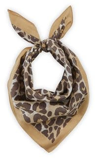 CODELLO Nickituch aus Organic Cotton mit Leo-Muster in beige