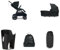 Mamas & Papas Ocarro Pushchair 6 Piece Bundle, from Birth, Jet (Pushchair, Carrycot, Footmuff, Changing Bag, Cupholder, Adaptor)