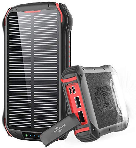 Power Bank 10000mAh, Externer Handyakkus, Power Bank Klein Aber Stark mit Type-c + Micro Eingängen Ports und USB-C + 2 USB Ausgängen Ports für SB Ausgängen Ports für