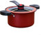 Efficient 3 5L Autocuiseur avec revêtement anti-adhésif pour une préparation rapide des repas (rouge)