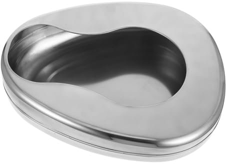 OUNONA Robuste Bettpfanne Aus Edelstahl Für Bettlägerige Senioren Und Patienten Leichter Für Krankenhaus Pflegeheim Und Zuhause Unkomplizierte Anwendung Nachts