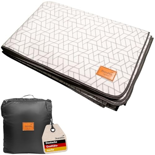 Skandika Zelt-Teppich Lindal 305 × 450 cm | Outdoor Teppich mit Softtouch-Fleece, wetterfest & wasserdicht, mit Aufbewahrungstasche | Picknickdecke, Campingteppich, Zeltunterlage, Camping Zubehör