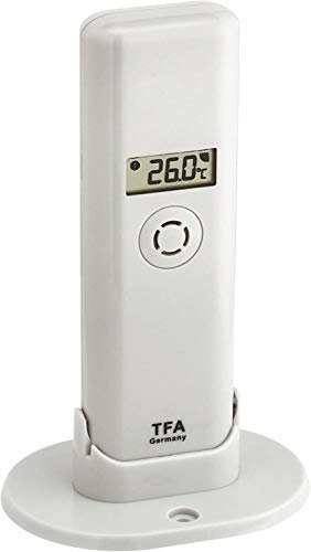 TFA Dostmann 30.3303.02 Temperatur WeatherHub SmartHome Zusatzsensor, weiß (Sender 30.3303.02 + Schutzhülle 98.1114)