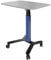 ESMART EAX-131 BB 90 x 60 cm Blau Ergonomischer Steh-Sitz-Pult-Schreibtisch Stufenlos elektrisch höhenverstellbar 65-130 cm mobiles Stehpult rollbar