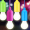Confezione da 4 lampadine a LED colorate con cavo di tiraggio, a batteria portatile a su una, lampada a sospensione per feste, matrimoni, barbecue, [classe energetica A+++]