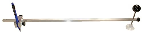 Karl Dahm Meisterzirkel l Stangenzirkel & Rundschneider in Einem l Zirkel Set mit ca. 55 cm Radius l Inkl. Druckbleistift & Saugheber I Zum Erstellen von Designs & hochwertigen Fliesenarbeiten – 12352