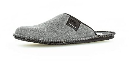 Pius Gabor Herren Klassische Hausschuhe, Männer Pantoffeln,Winter,Schlupfschuhe,schluepfschuhe,Slides,Slip-ons,Mules,lt.Grey,45 EU / 10.5 UK