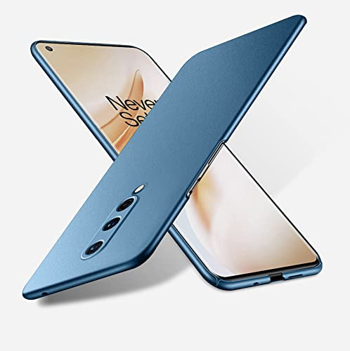 Bastmei für OnePlus 8 Hülle, Ultraleicht Ultradünn Kratzfest rutschfest Kameraschutz Mattierte Textur Hart PC Handyhülle Hülle für OnePlus 8 (Blau, Mattierte)