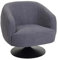 Lounge-Sessel HWC-J76, Cocktailsessel Sessel drehbar, Boucl� Stoff Metall - dunkelgrau