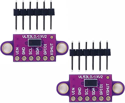 DUBEUYEW VL53L0X Capteur de Distance à Temps de vol Mesure de vol Télémètre Laser ToF Module de détection Laser 940nm pour Arduino (2PCS)