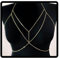 Carufin Bikini BH Body Chain Sexy Kreuz Brust Kette Dessous Halskette Nachtclub Zubehör Einstellbarer Schmuck für Frauen Mädchen (Gold)