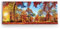 Paul Sinus Wandbild 120x50cm Wald Bäume Herbst Sonnenschein Herbstblätter Natur