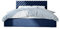 Polsterbett Mars im Chesterfield Stil 4 Elegante Farben 4 Breiten und großer Bettkasten Dunkelblau 160cm X 200cm