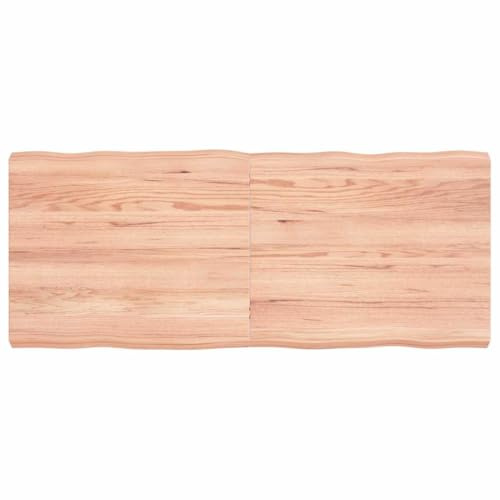 vidaXL Tischplatte 120x50x(2-6) cm Massivholz Behandelt Baumkante
