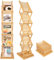 Nynelly Présentoir à Brochures Pliable Porte-revues Pliable en Bambou, Presentoir a4 Support pour Littérature, étagère d'exposition,Présentoir de Salons Support pour Prospectus de Sol 5 Poches