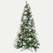 Árbol de Navidad Verde Natural con Nieve y Lazo 210cms, árbol de Navidad nevado, Luces de Navidad Opcionales, decoración arbol Navidad a tu Gusto, Christmas Tree 729 Ramas