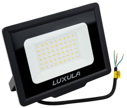 LUXULA LED Strahler Außen 50W 5000lm, 4000K Neutralweiß, IP65, Schwarz | IP65 wasserdicht, Außenstrahler, Fluter, Scheinwerfer, LED Außenbeleuchtung für Garten, Einfahrt, Garage und Terrasse