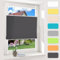 OUBO Plissee ohne Bohren Anthrazit 90x140cm Plissee Klemmfix Version Plisseerollo Sichtschutz und Sonnenschutz Blickdicht Easyfix lichtdurchlässig Rollo für Fenster & Tür Einfache Montage