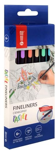 memobe - Tintenfeinschreiber-Set - Stifte mit dünner F-Spitze - 0,4 mm - Fineliners - Ergonomischer Dreikantschaft - Schreibwaren - für Zeichnen, Schreiben - Farbig/bunt - 6 Farben