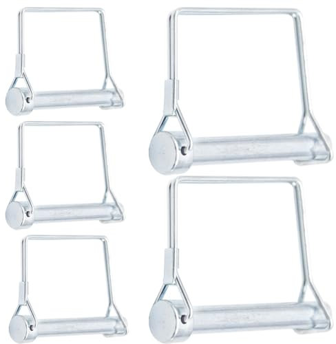 Hocansen 5 Stk Klappsplint 6x50mm Einen Splint Rechteck Karbonstahl Splinte Oberlenkerbolzen Welle Quadratischer Sicherungsstift Verriegelungsstift Kupplungsstifte für Bauernhof Anhänger(10x70mm/FX)