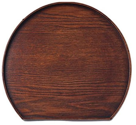 zaoalife Wooden Serving Tray Half Moon Shaped Non-Slip Tea Coffee Snack Plate Food Meals Serving Tray Bread Platter Decorative Counter Tray for Serving Coffee