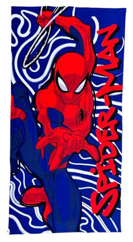 CARTOON Strandtuch Spiderman Marvel 140x70 cm Mikrofaser Handtuch Kinder Pool Strand