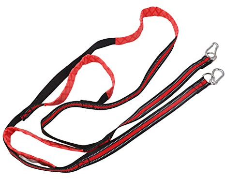 Yuecoom Marine Rope Ladder, 3 Steps Foldable Detachable Anti Slip Nylon Red Swim Ladder Boating Equipment Suitable for Inflatable Boat