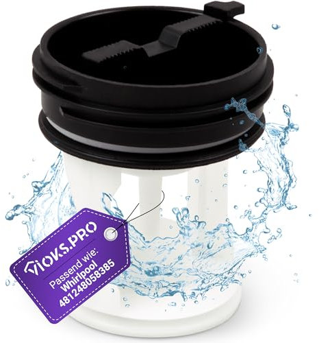 Viоks.pro Flusensiebeinsatz Flusensieb Ersatz für Bauknecht Whirlpool Filter 481248058385 Indesit C00312342 Flusenfiltereinsatz - Sieb Pumpenfilter für Waschmaschine