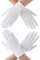 JJUNW 2 Paar Weiß Handschuhe, Weiche Baumwolle Handschuhe mit Druckknopf für Frauen Herren, Parade Handschuhe Etiquette Handschuhe für Smoking Ehrengarde Zeremonielle Teamuniformen Weihnachtsmann