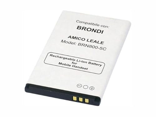 MOVE Batteria SPECIFICA PER BRONDI AMICO LEALE Li-ion 3.7V 950 mAh Sostiuisce perfettamente: (MODEL:BRN800-5C) -ATTENZIONE: CONTROLLARE CHE IL CODICE PRODOTTO COINCIDA CON QUELLO DELLA BATTERIA DA