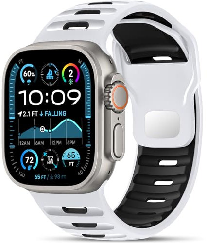 Higgs Sport Armbänder Kompatibel mit Apple Watch Ultra/Ultra 2 Armband 49mm 46mm 45mm 44mm 42mm,Silikon Band für iWatch Series 10 9 8 7 SE 6 5 4 3 2 1 für Herren