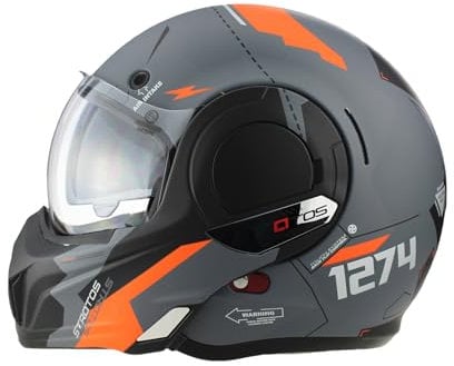 F242 P/J Reverse Flip-Up Motorcycle Helmets - Double Visor Modular Jet Crash Helmet for Racing Sports Touring - Road Legal 22.06 Approved Adult Motorbike Helmets for Men Women