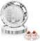 AUTUUCKEE 25Pcs 7 Inch Paper Tableware for Rock Roll Dance Music Party Supplies, Disposable Disco Ball Plates for 70s Disco Bachelorette Party Decoration Wedding Birthday Plate(Silver)