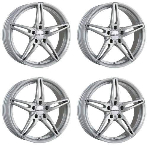 4x Carmani Felgen 15 Oskar 7.5x18 ET51 5x112 kristall silber kompatibel mit Skoda Octavia