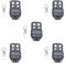 Lot de 5 télécommandes d'ouverture de porte de garage à 4 boutons 433 MHz pour Chamberlain Motorlift
