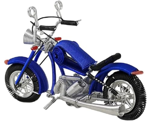 Puthernm Handcrafted Aluminum Wire Motorcycle Furniture Decor - Motorbike Sculpture for Home