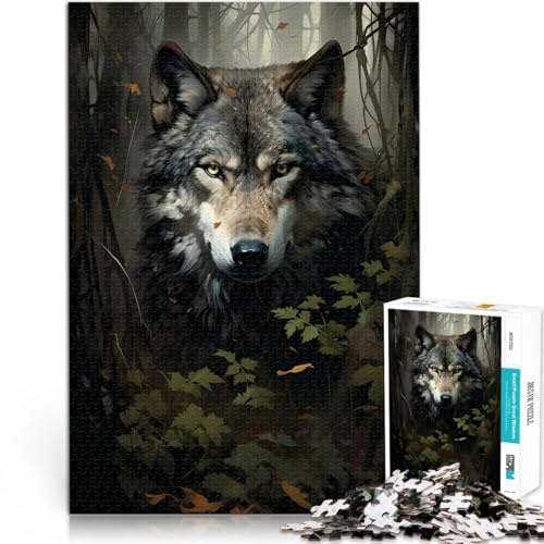 Puzzle für Erwachsene 2000 Teile Wolf Art Aus Karton für und ab 14 Jahren Lernspielzeug Weihnachtsspiel Geschenke。Größe：70x100cm/27.5x39.3Zoll