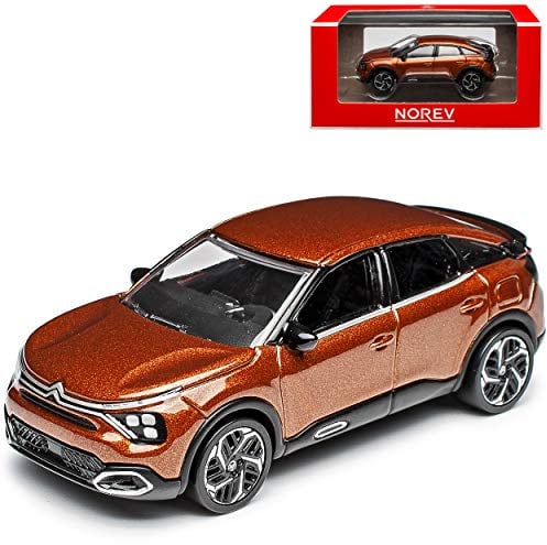 Citroen C4 Orange 3. Generation Ab 2020 1/64 Norev Modell Auto mit individiuellem Wunschkennzeichen