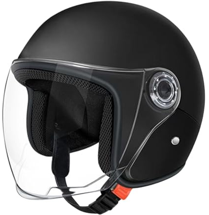 Caschi Motocicletta - Casco Moto Mezzo Viso,Equipaggio Protettivo Traspirante Con Visiera,Per Pendolarismo Avventura all'Aperto Scooter e Sportbike