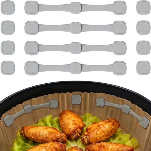 FURNSII 12 Pack Calamite per Friggitrice ad Aria, Magneti per Fissare Carta Forno della Friggitrice ad Aria, Clip Magnetiche Silicone Airfryer Accessori per Cosori Ninja Philips