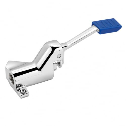 GENEBRE Grifo a Pedal para Cocina Industrial Profesional (Compacto) | Válvula de 1 agua con accionamiento por pedal para trabajar con mayor higiene y mantener las manos libres.