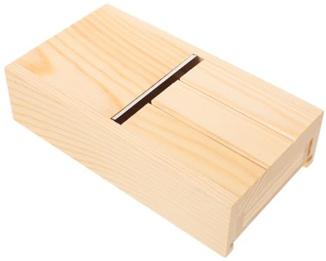 Sewroro Outil à Savonnette en Bois Beige Boîte Tiroir, Rabot Compact pour Savonnette Artisanal et Bougies, Finition Professionnelle Collecte des Copeaux, pour Projets DIY