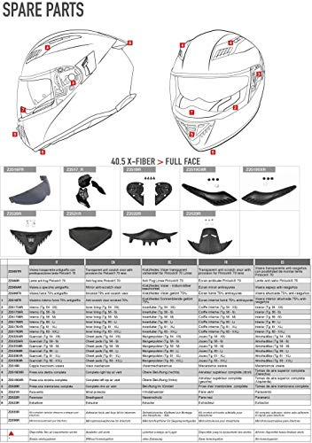 Givi Wangenpolster für HPS Integralhelm 40.5 X-Fiber, Schwarz, Größe 40