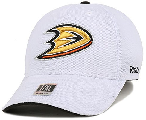 CCM NHL Hockey Structured Flex Cap White - Anaheim L/XL