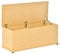 HOMCOM 113L Storage Chest, Storage Box with Flip-Top Lid and 2 Safety Hinges, Storage Trunk for Living Room, Entryway, 100 x 40 x 40 cm, Burlywood