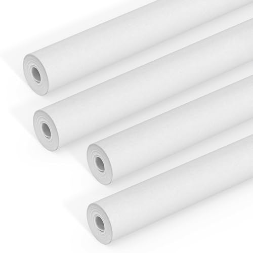 WINSOME 1400 Grade Lining Paper for Walls - Thick Paintable White Wallpaper Suitable for New& Damaged Walls for Paint -10 Metre Roll (Pack of 4)
